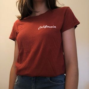 Brandy Melville Rusty Red Graphic Tee